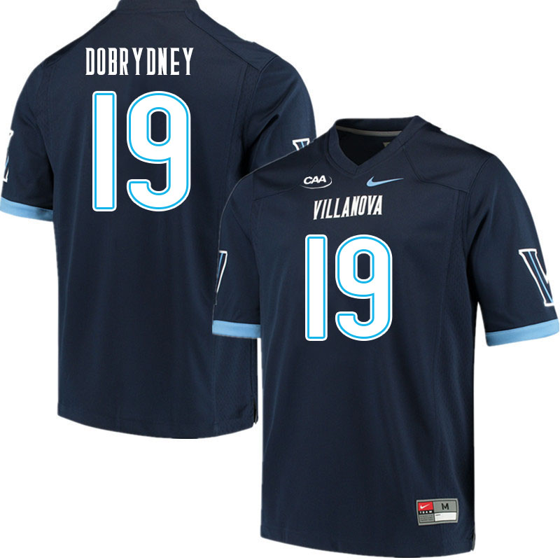 Men #19 Chris Dobrydney Villanova Wildcats College Football Jerseys Stitched Sale-Navy